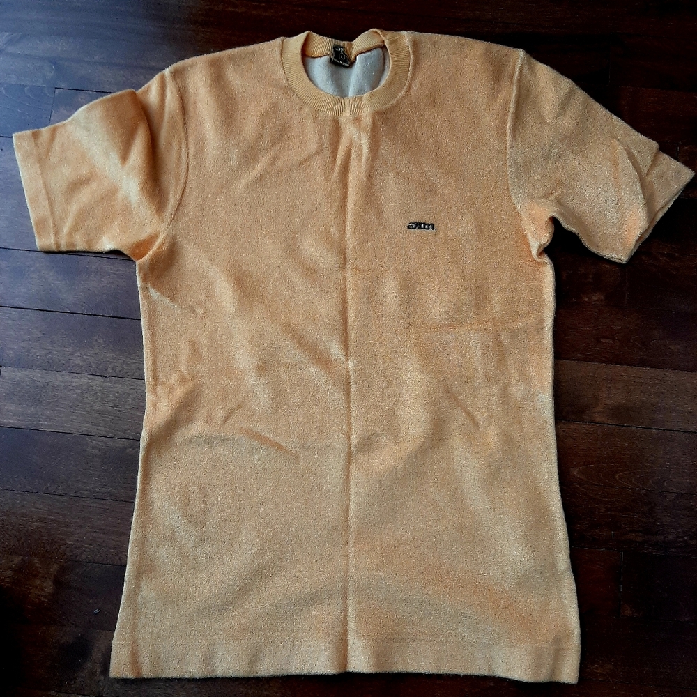 Vintage Short Sleeve Terrycloth Tee in Orange